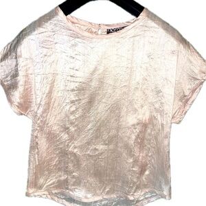 100% Silk, Vintage - Norma Canada Champagne Top, size Small